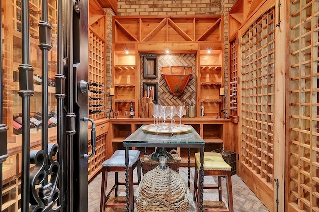 view of wine room