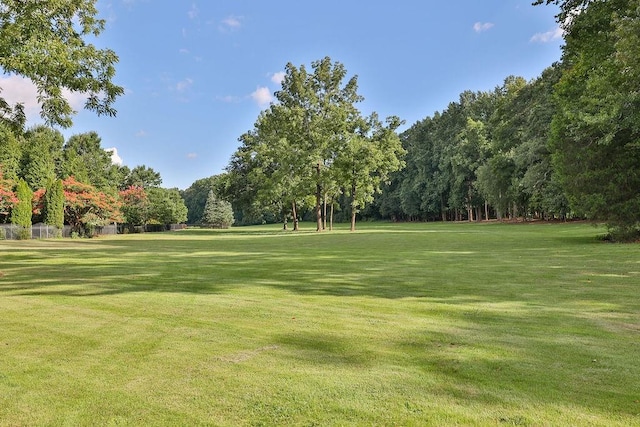 surrounding community featuring a lawn