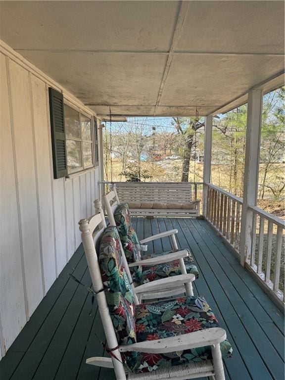 wooden deck with a porch