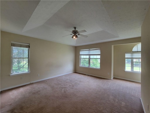 180 Preston Oaks Dr, Johns Creek, GA 30022 - unfurnished room with carpet, ceiling fan, and a raised ceiling