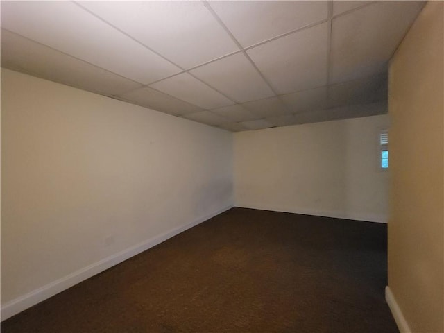 180 Preston Oaks Dr, Johns Creek, GA 30022 - spare room featuring dark carpet and a paneled ceiling