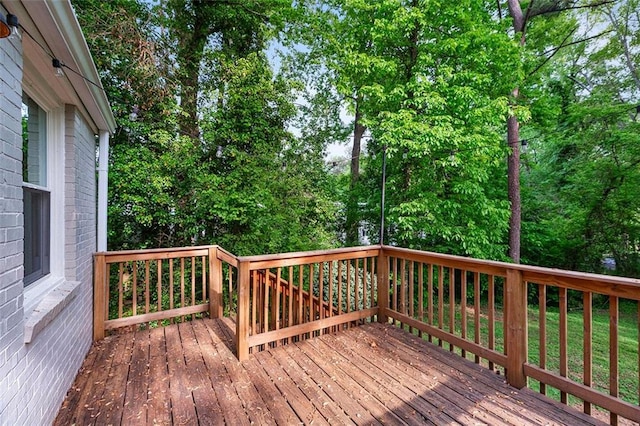 view of wooden deck