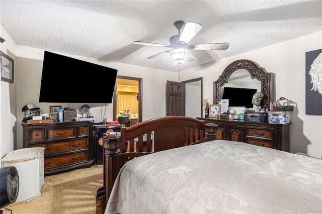6230 S Summers Cir S, Douglasville, GA 30135 - bedroom featuring carpet flooring, a textured ceiling, and ceiling fan