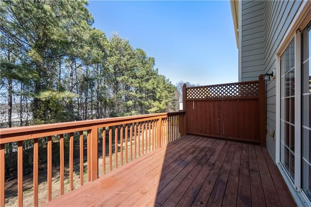 view of wooden terrace