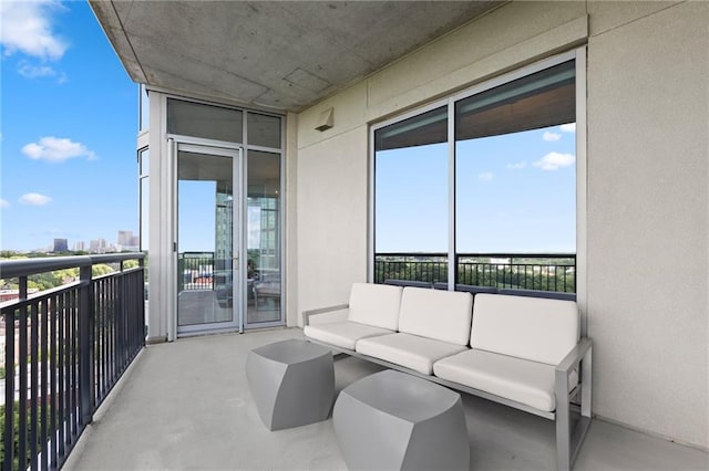 balcony featuring outdoor lounge area