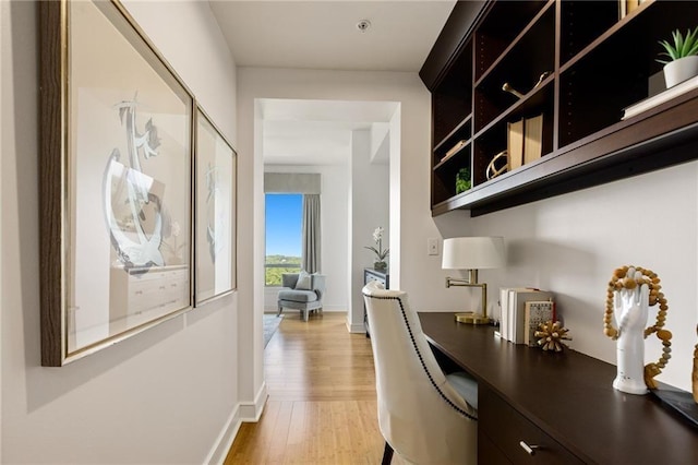 living area featuring wood finished floors
