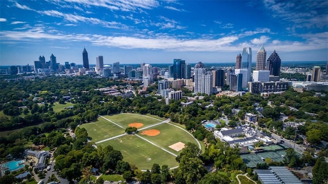 bird's eye view of a view of skyline