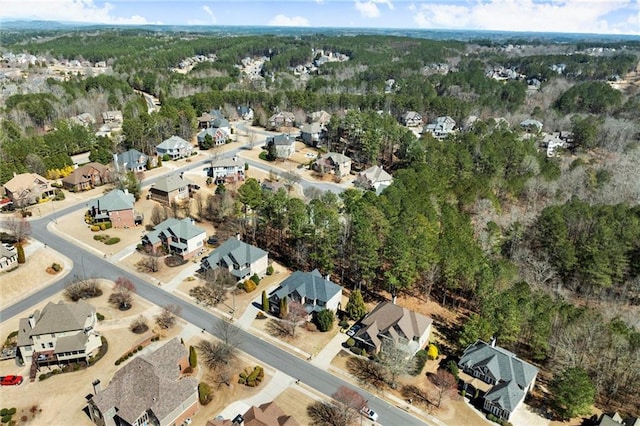 aerial view with a residential view