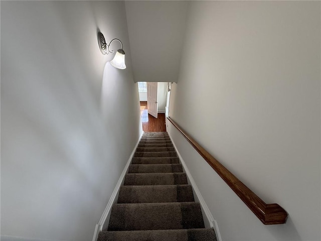 stairs with baseboards