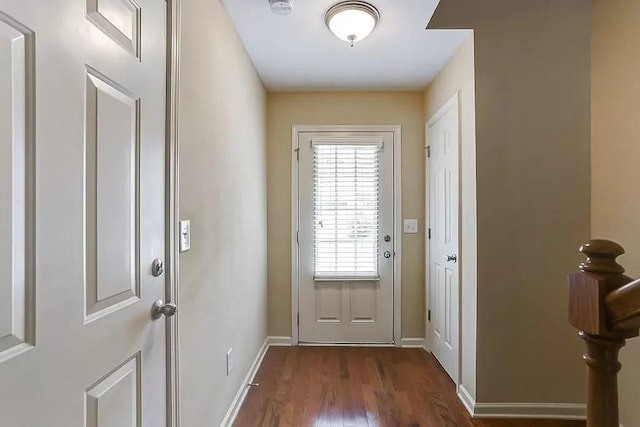 entryway featuring dark hardwood / wood-style floors