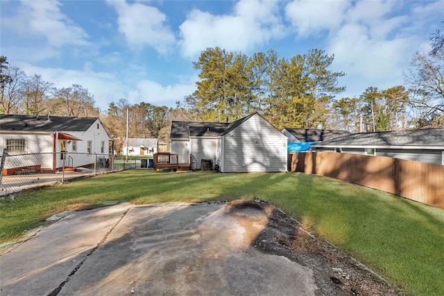2912 Palm Dr, East Point, GA 30344 - view of yard with a wooden deck