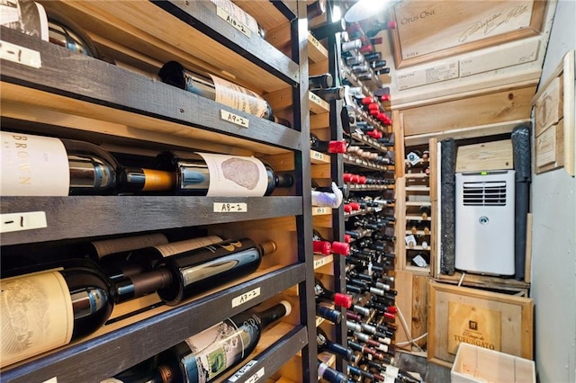 view of wine area