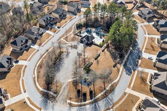 aerial view featuring a residential view
