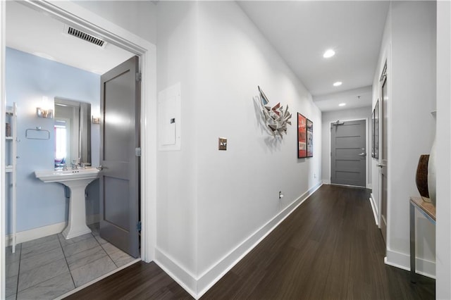 home office with ceiling fan