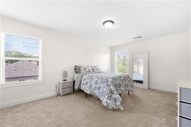 view of carpeted bedroom