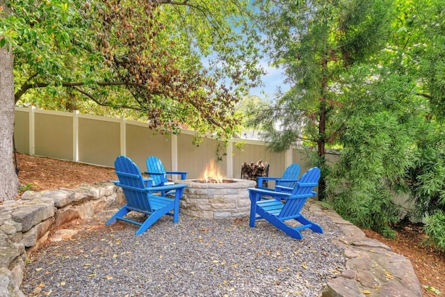 3925 Sheldon Dr NE, Atlanta, GA 30342 - view of yard featuring a fire pit