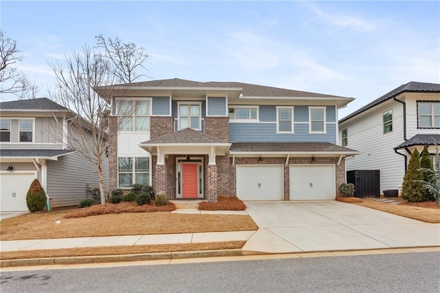 view of front facade with a garage