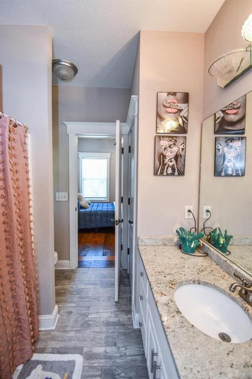 4742 Thunder River Dr, Gainesville, GA 30506 - full bath with wood finished floors, vanity, and connected bathroom