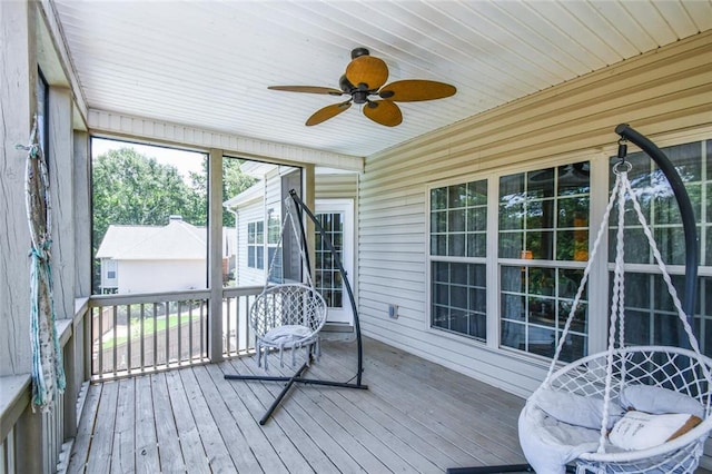 4742 Thunder River Dr, Gainesville, GA 30506 - sunroom / solarium featuring ceiling fan