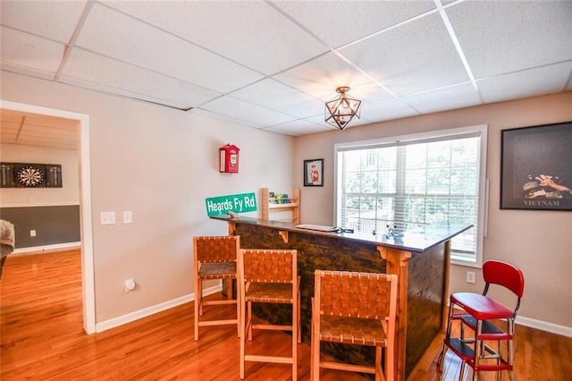 4742 Thunder River Dr, Gainesville, GA 30506 - bar area with a paneled ceiling and wood finished floors