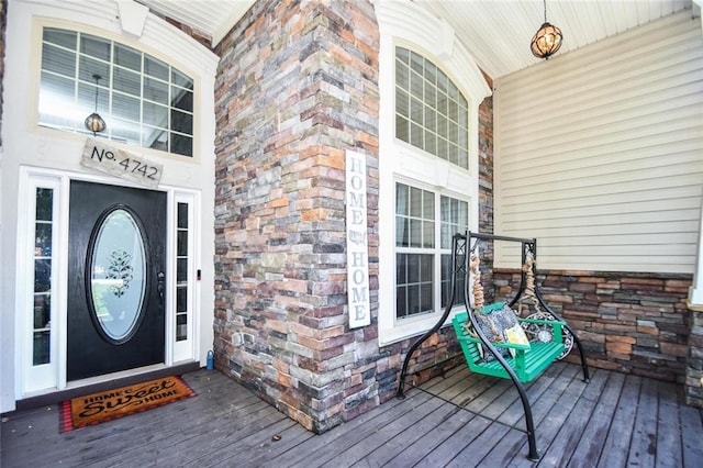 4742 Thunder River Dr, Gainesville, GA 30506 - doorway to property featuring covered porch