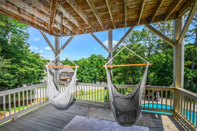 4742 Thunder River Dr, Gainesville, GA 30506 - wooden terrace featuring view of scattered trees