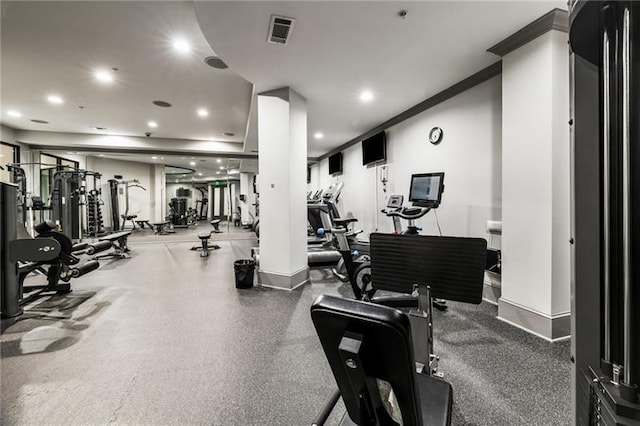 view of exercise room