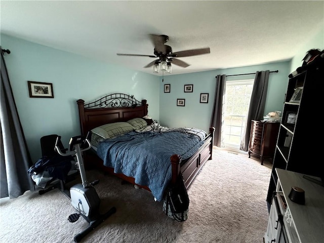 222 Akin Rd, Martin, GA 30557 - bedroom with light carpet and ceiling fan