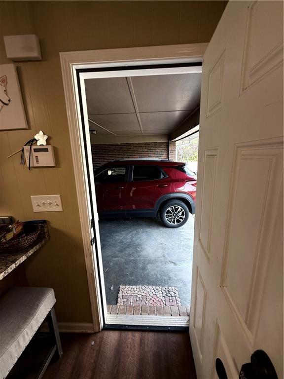 222 Akin Rd, Martin, GA 30557 - doorway to outside featuring baseboards