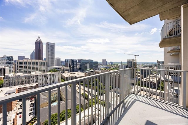 balcony with a view of city