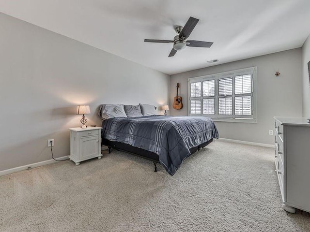 535 Crested Hawk Rdg, Canton, GA 30114 - bedroom featuring ceiling fan, baseboards, and light carpet