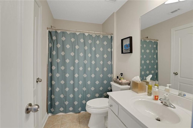 125 Rabbits Run, Fayetteville, GA 30215 - full bathroom with toilet, tile patterned flooring, vanity, and curtained shower