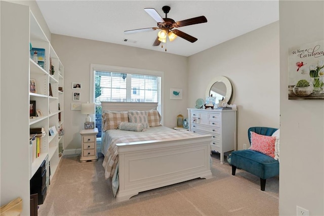 125 Rabbits Run, Fayetteville, GA 30215 - bedroom featuring light colored carpet and ceiling fan