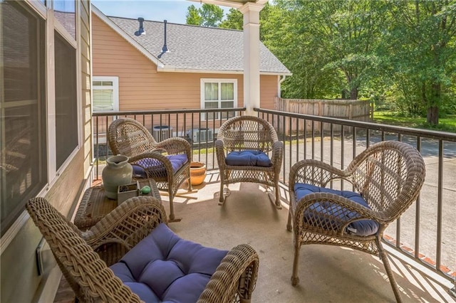 125 Rabbits Run, Fayetteville, GA 30215 - balcony with central air condition unit and an outdoor living space