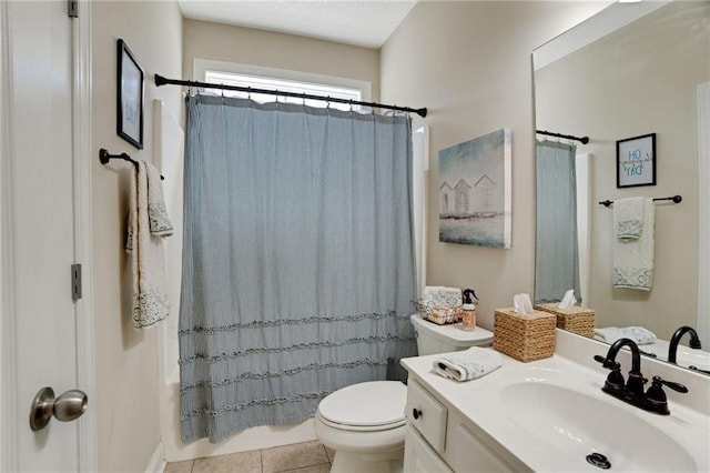 125 Rabbits Run, Fayetteville, GA 30215 - full bathroom featuring toilet, tile patterned flooring, vanity, and shower / tub combo