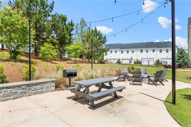 view of patio with outdoor dining area