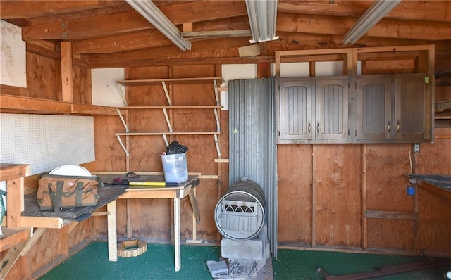 view of storage area