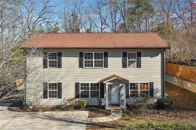 view of colonial home