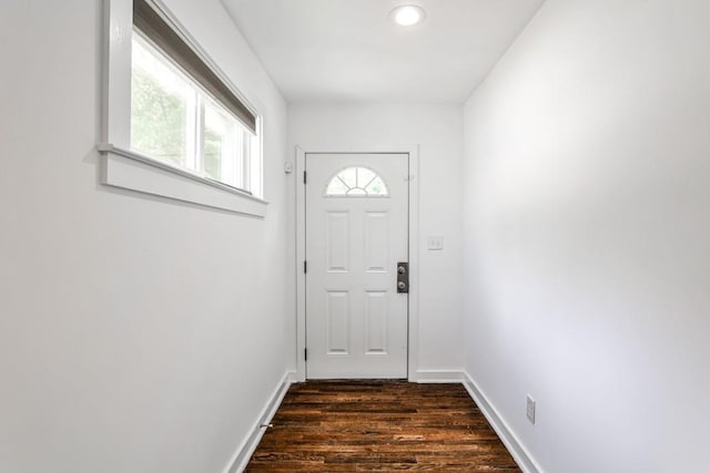 2195 Penelope St NW, Atlanta, GA 30314 - doorway featuring recessed lighting, baseboards, and dark wood finished floors