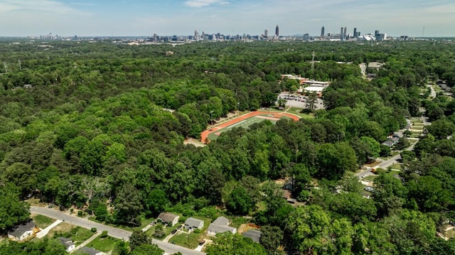 2195 Penelope St NW, Atlanta, GA 30314 - birds eye view of property with a view of city and a wooded view
