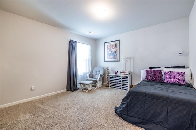 view of carpeted bedroom