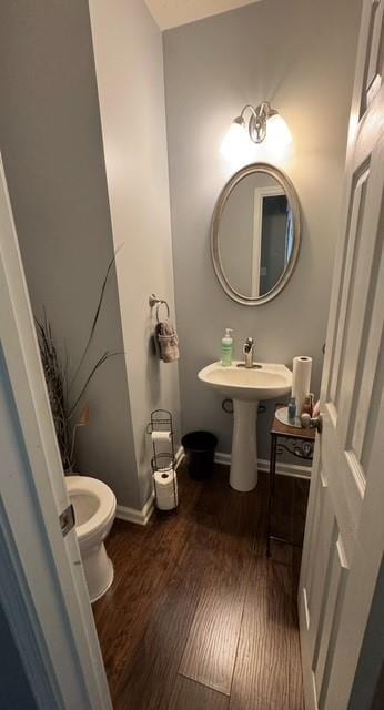 443 Marsh Lake Rd, Lawrenceville, GA 30045 - bathroom with wood finished floors and baseboards
