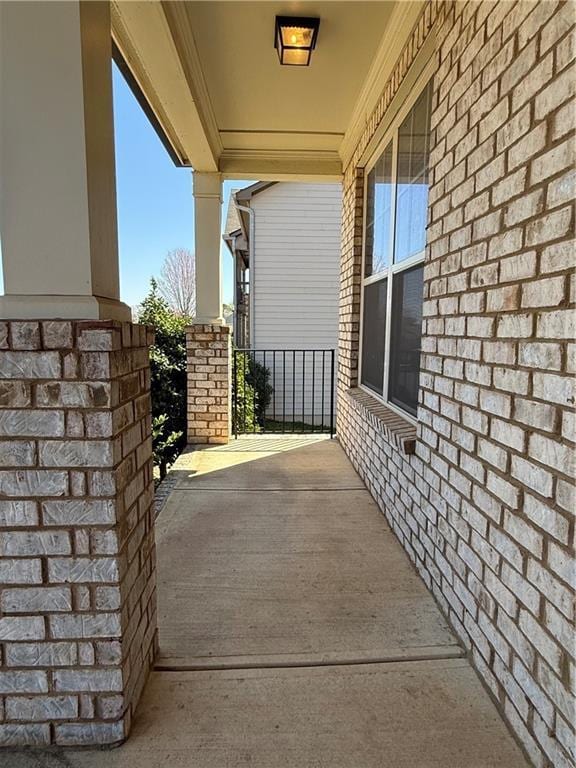 view of patio with a porch