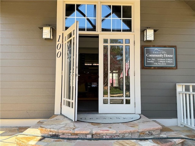 view of doorway to property