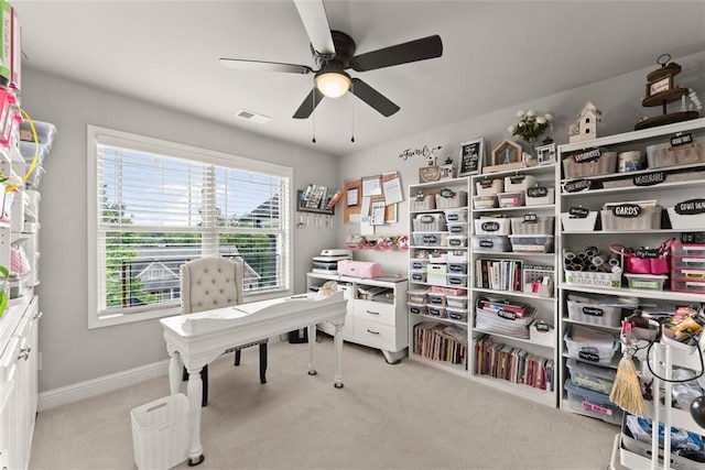 2213 Independence Ln, Buford, GA 30519 - carpeted office space with ceiling fan and baseboards
