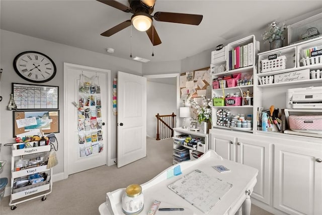2213 Independence Ln, Buford, GA 30519 - carpeted office space with a ceiling fan