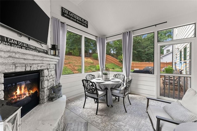 2213 Independence Ln, Buford, GA 30519 - sunroom featuring vaulted ceiling