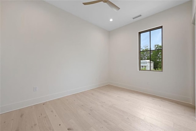 8200 Main St Unit 1206, Woodstock, GA 30188 - unfurnished room featuring baseboards, light wood-style floors, ceiling fan, and recessed lighting