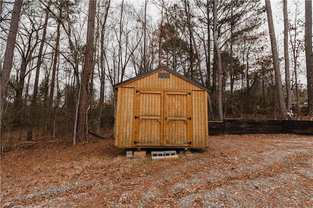 view of outdoor structure