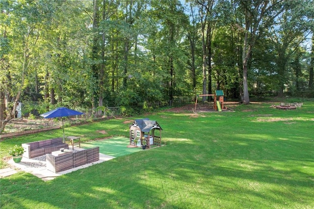 151 Quail Hollow Dr, Dallas, GA 30157 - view of yard with an outdoor living space